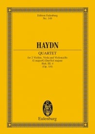 Haydn: String Quartet G major Opus 1/4 Hob. III:4 (Study Score) published by Eulenburg